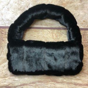 Marei 1998 Pampas Black Faux Fur Handbag NEW Small
